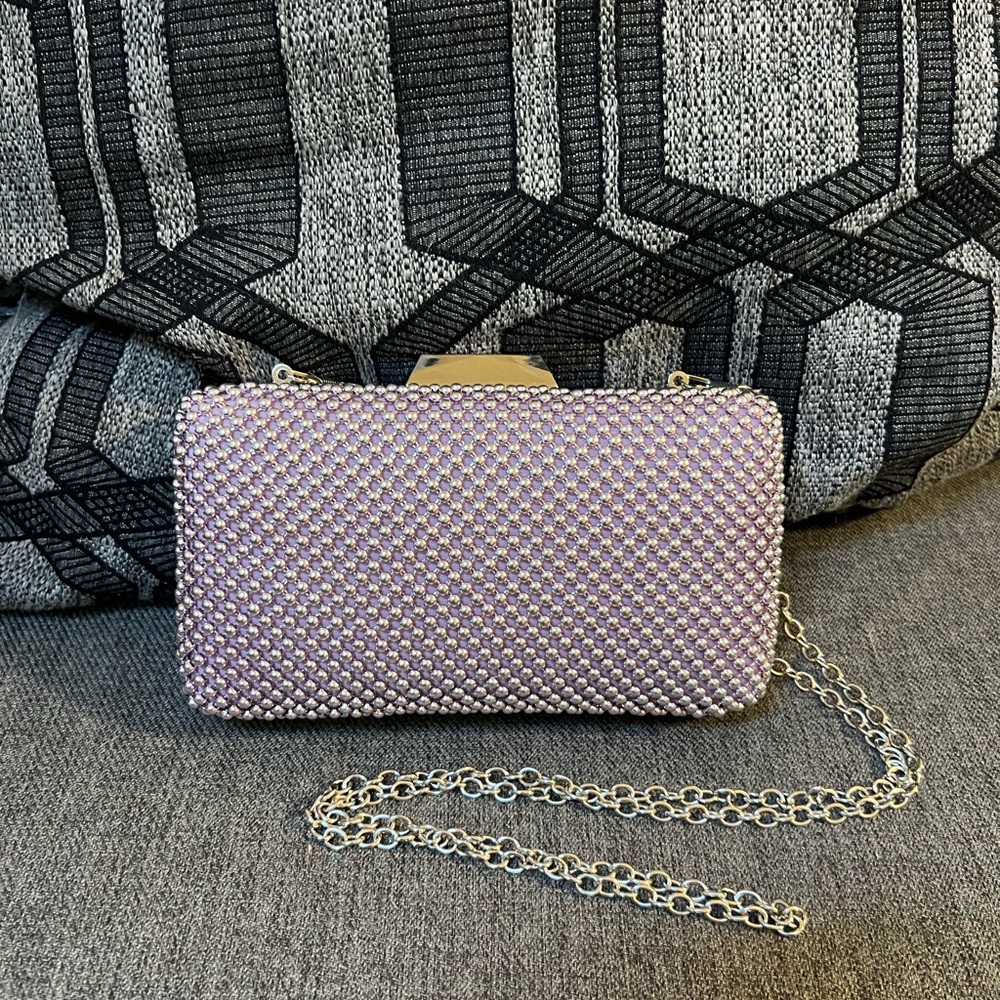 Lilac colored evening bag